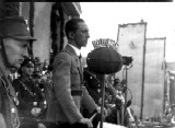 Joseph Goebbels bei einer Radioansprache